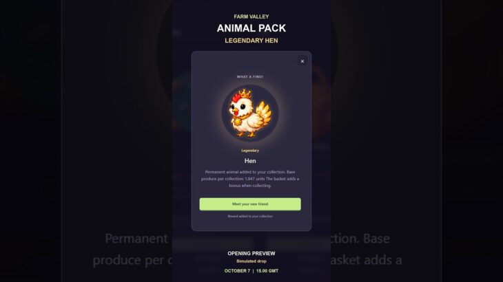 A Legendary Hen Appears! 🐔👑 | Farm Valley Pack Opening