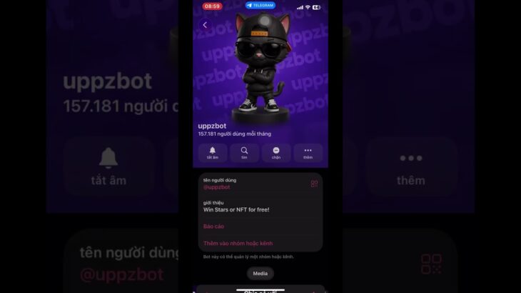 A bot with tasks, Stars and NFT gifts.       #uppzbot