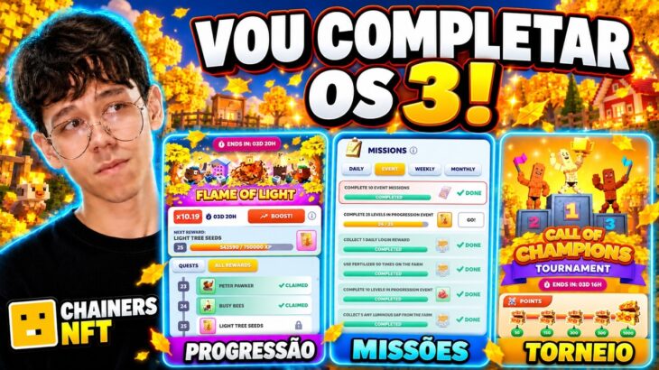 COMPLETANDO OS 3 NOVOS EVENTOS QUE CHEGARAM NO CHAINERS NFT