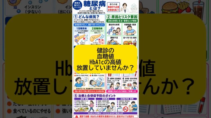 糖尿病｜症状がなくても放置しない！血糖値・HbA1cを確認【病気を知ろう！第28弾】