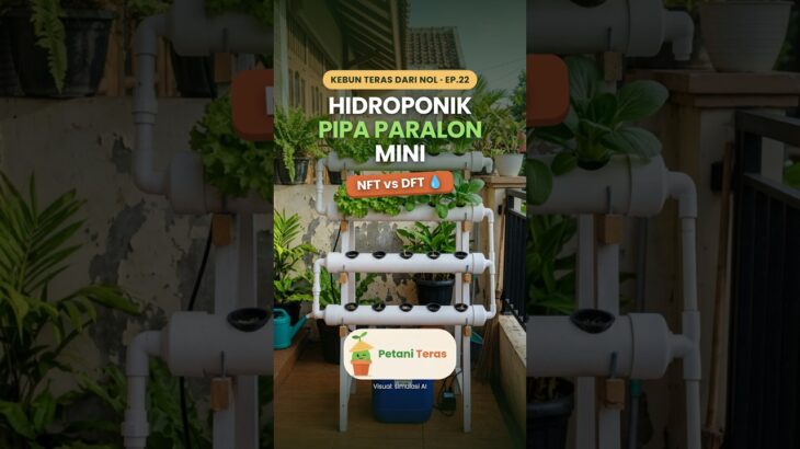 Hidroponik Pipa Paralon Mini: NFT vs DFT untuk Pemula 🥬 #shorts