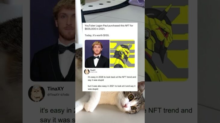 Logan Paul’s NFT dropped from $635k to $155 #meme #nft #crypto #funny