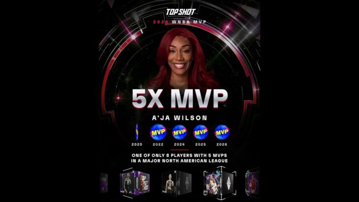 NFT Drop Spotlight: A’ja Wilson 5x MVP Moments | 92/100