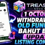 Nova Nft New Update Today 1 October | Treasure Nft Withdrawal Update Today /Treasure Nova Nft Update