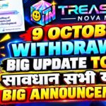 Nova Nft New Update Today 9 October | Nova Nft Withdrawal Update Today | Treasure Nft New Update