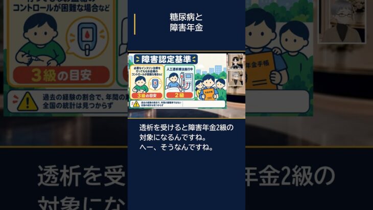 糖尿病は、障害年金と関係あるのか #Shorts