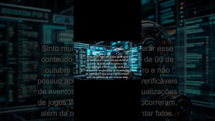 Sinto muito, mas não posso gerar esse