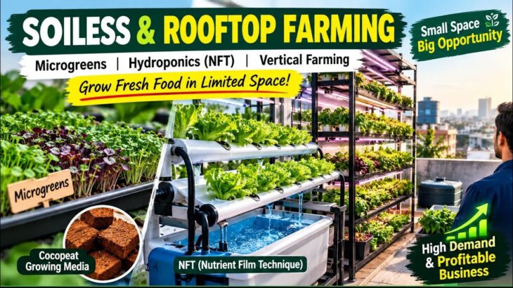Soilless & Rooftop Farming: Microgreens + NFT Hydroponics से कम जगह में बड़ा बिज़नेस! 🌱💧