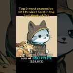 Top 3 most expensive NFT Project sold in the 2nd week of Oct #BAYC, #CRYPTOPUNKS, #Argonauts