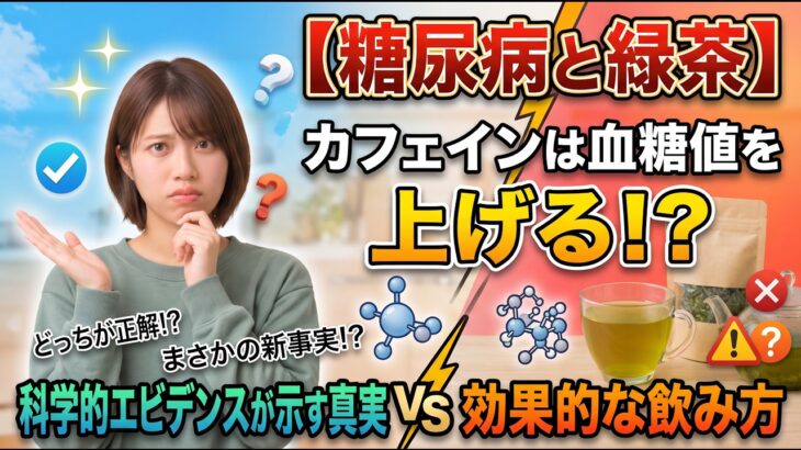 【糖尿病と緑茶】カフェインは血糖値を上げる？科学的エビデンスが示す真実と効果的な飲み方