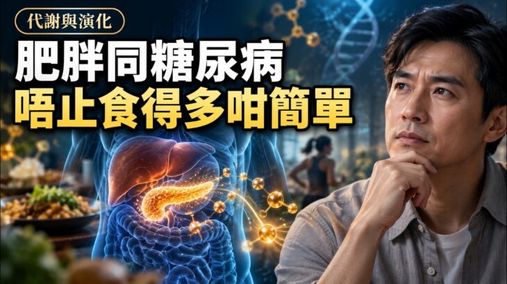 【粵語科普】肥胖同糖尿病，只係食得多？由兩百萬年前嘅演化假說，拆解現代人嘅代謝危機
