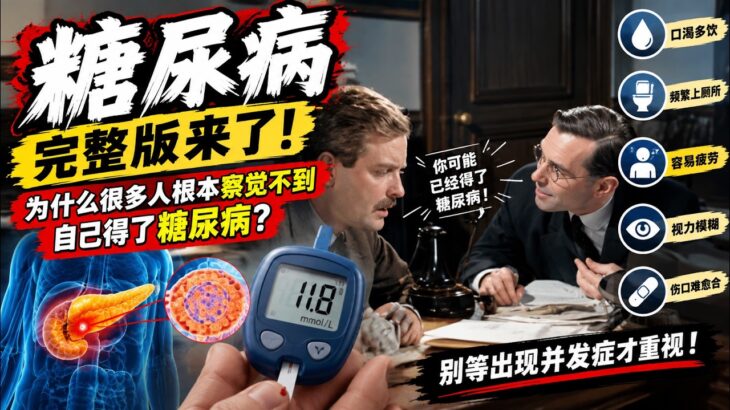 《糖尿病》完整版来了！ 为什么很多人根本察觉不到自己得了糖尿病？#糖尿病 #糖尿病科普 #糖尿病并发症  #血